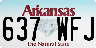 AR license plate 637WFJ
