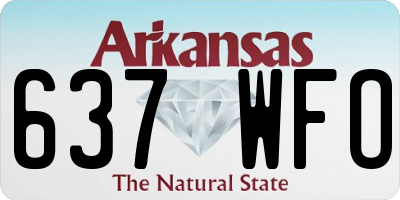 AR license plate 637WFO
