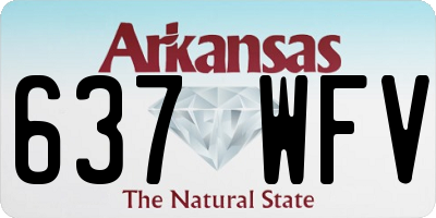 AR license plate 637WFV