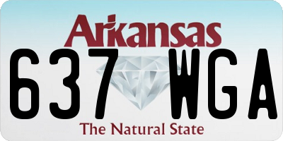 AR license plate 637WGA