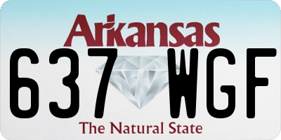 AR license plate 637WGF