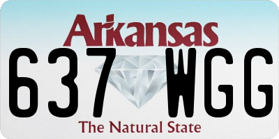 AR license plate 637WGG