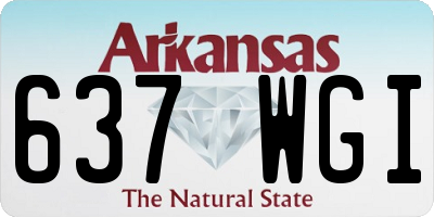 AR license plate 637WGI