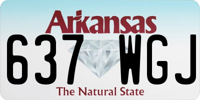 AR license plate 637WGJ
