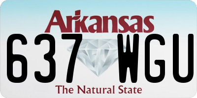 AR license plate 637WGU
