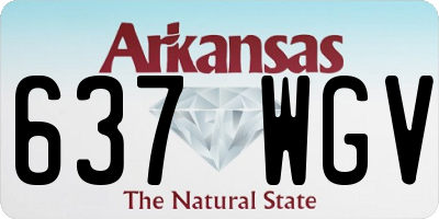 AR license plate 637WGV