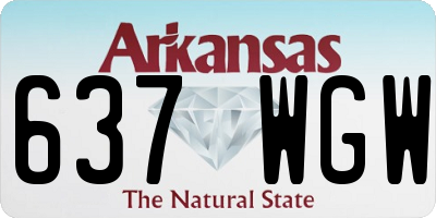 AR license plate 637WGW