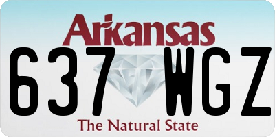 AR license plate 637WGZ