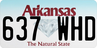 AR license plate 637WHD