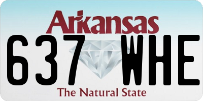 AR license plate 637WHE