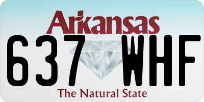 AR license plate 637WHF