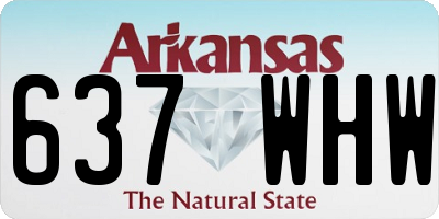 AR license plate 637WHW