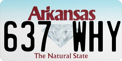 AR license plate 637WHY