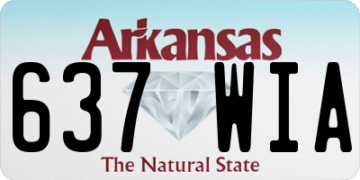 AR license plate 637WIA