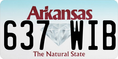 AR license plate 637WIB
