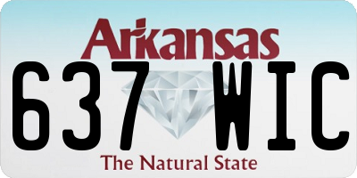 AR license plate 637WIC