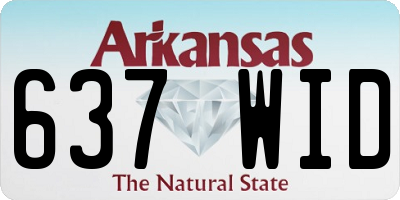 AR license plate 637WID