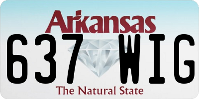 AR license plate 637WIG