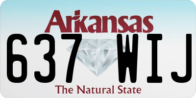 AR license plate 637WIJ