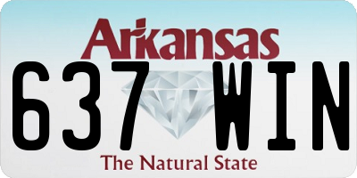 AR license plate 637WIN