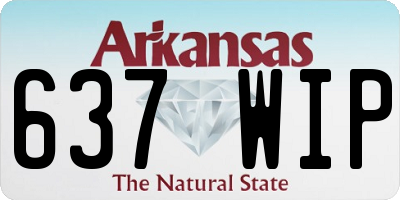 AR license plate 637WIP