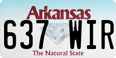 AR license plate 637WIR