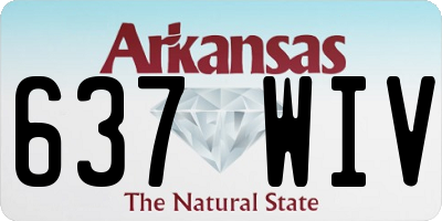 AR license plate 637WIV