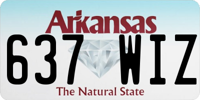 AR license plate 637WIZ