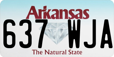 AR license plate 637WJA