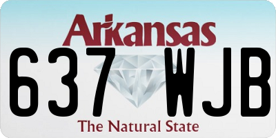 AR license plate 637WJB