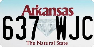 AR license plate 637WJC