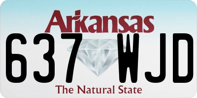 AR license plate 637WJD