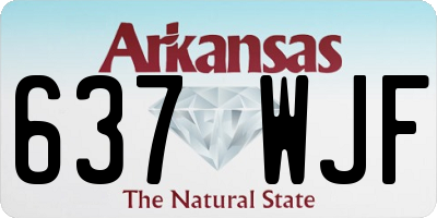 AR license plate 637WJF