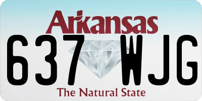 AR license plate 637WJG