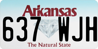 AR license plate 637WJH