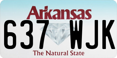 AR license plate 637WJK