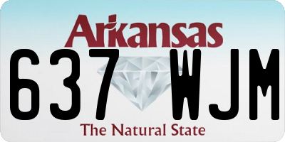 AR license plate 637WJM