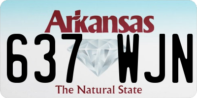 AR license plate 637WJN