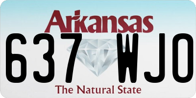 AR license plate 637WJO