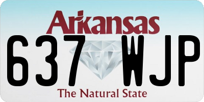 AR license plate 637WJP
