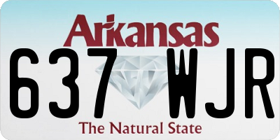 AR license plate 637WJR