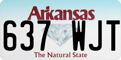 AR license plate 637WJT
