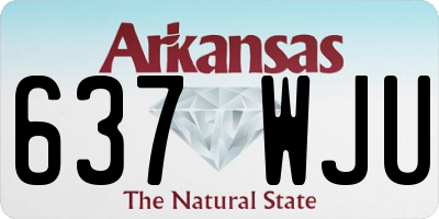 AR license plate 637WJU