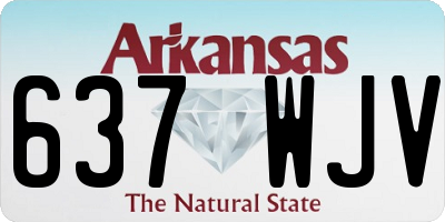 AR license plate 637WJV