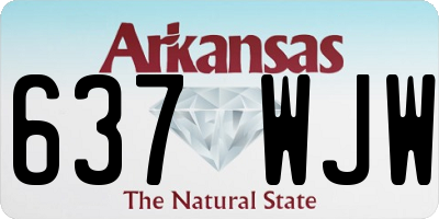 AR license plate 637WJW