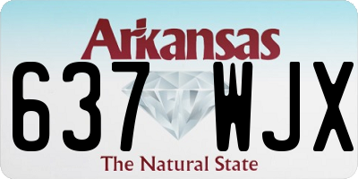 AR license plate 637WJX