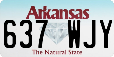 AR license plate 637WJY