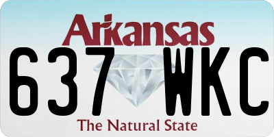 AR license plate 637WKC