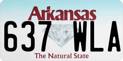AR license plate 637WLA