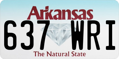 AR license plate 637WRI
